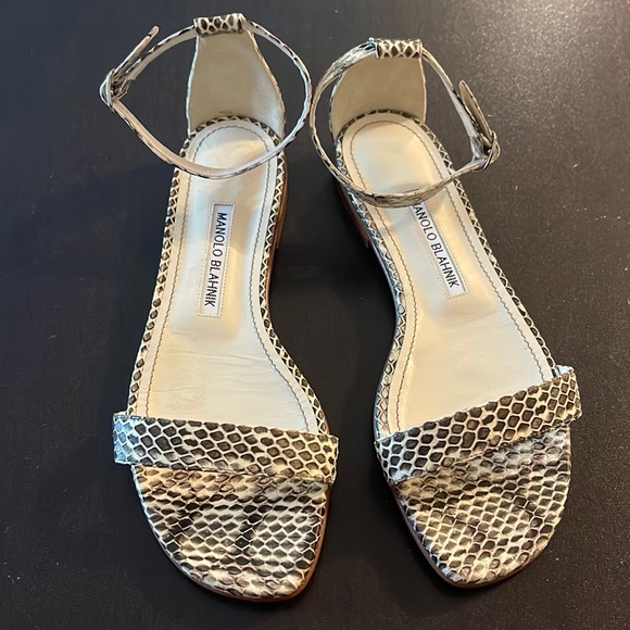 Manolo Blahnik Ankle-Strap Sandals - Picture 1 of 7